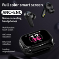 C11 TWS Bluetooth Earbuds Skrini ya Rangi Kugusa ANC na ENC Kufuta Kelele Betri ya Muda Mrefu